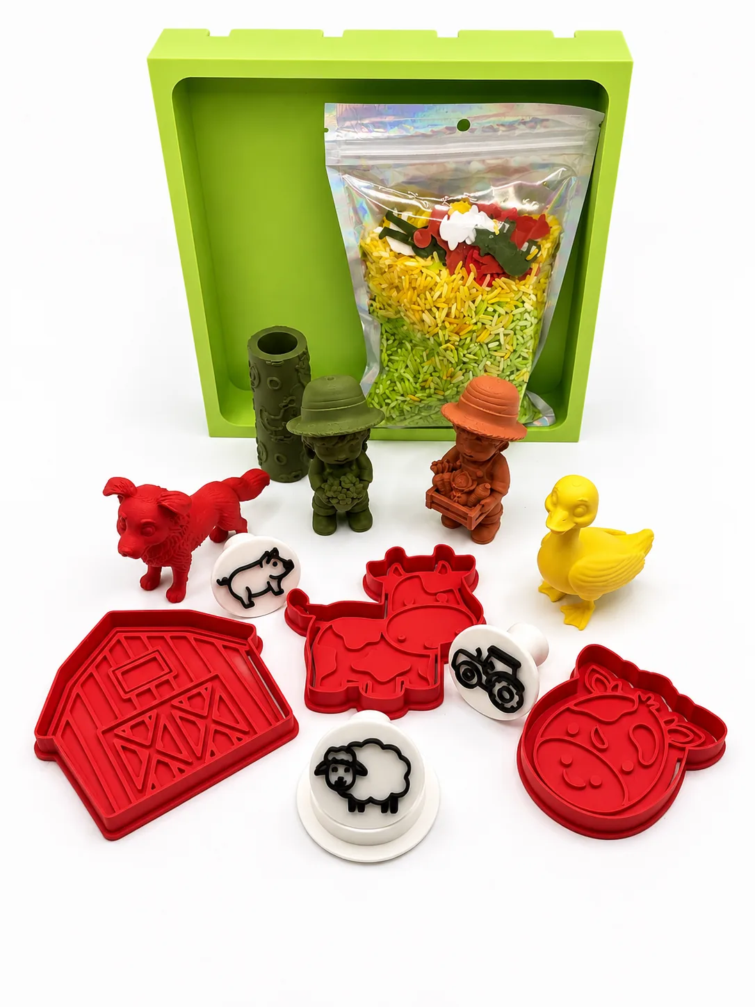 Farm sensory tray set