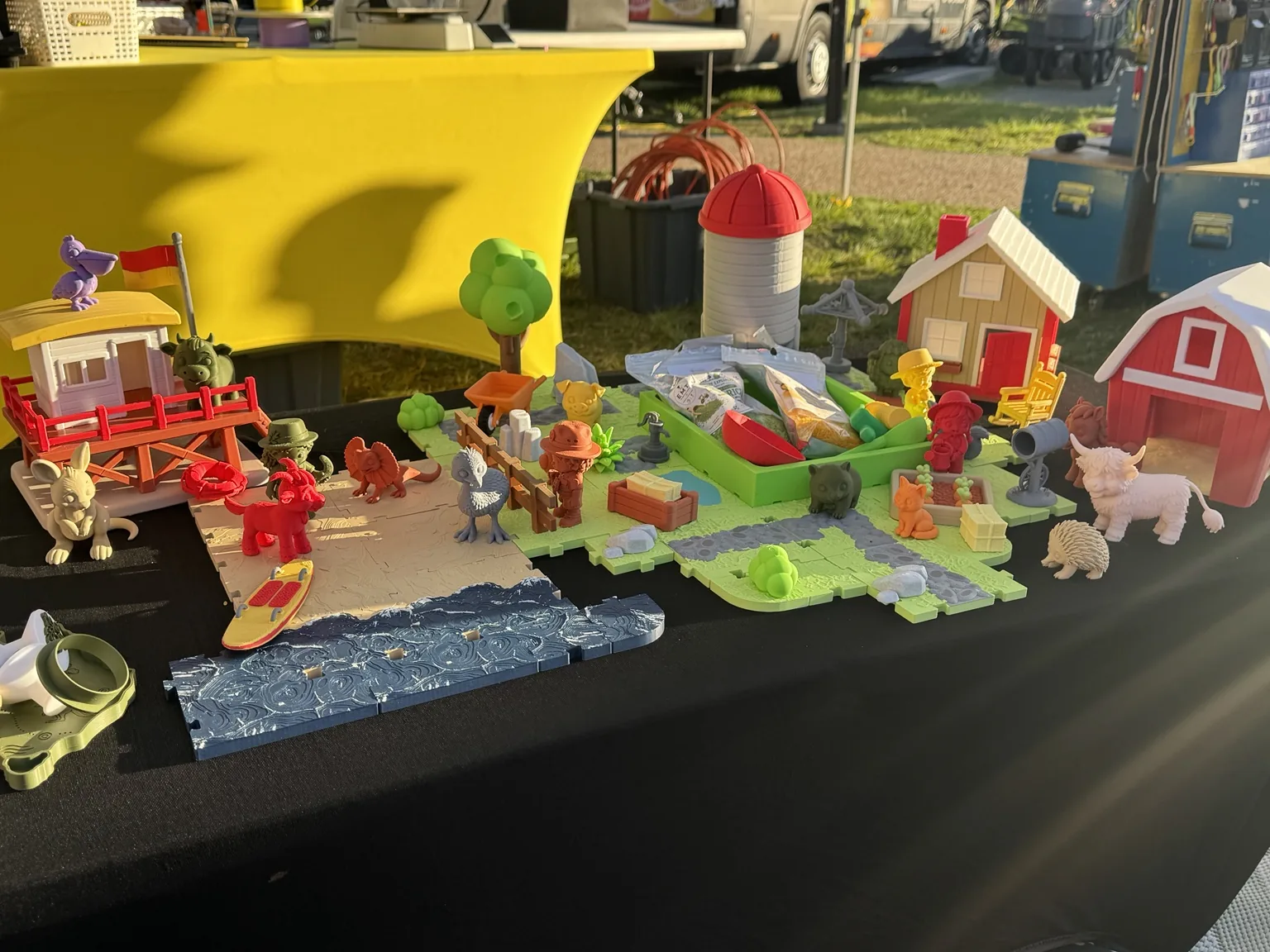SnapScapes play setup at a market table